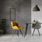Jack Dining Chair, Grey Velvet & Black legs