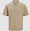 Jack & Jones - Men's Mac Zip - Classic Collar Polo T-Shirt - Size M - Beige
