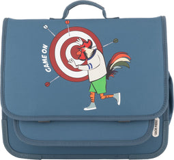 Jack Piers Boekentas/Schoolbag Paris Large Darts - 32x15x38cm - Blauw