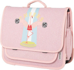 Jack Piers Boekentas/Schoolbag Paris Large Flamingo - 32x15x38cm - Roze