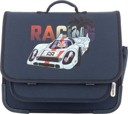 Jack Piers Boekentas/Schoolbag Paris Large Race - 32x15x38cm - Blauw