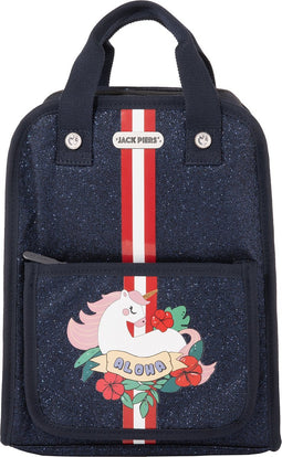 Jack Piers Rugzak/Schoolbag Amsterdam Medium Aloha - 36x13x29cm - Blauw