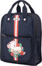 Jack Piers Rugzak/Schoolbag Amsterdam Medium Aloha - 36x13x29cm - Blauw