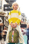 Jack Piers Rugzak/Schoolbag Amsterdam Medium Burger Planet - 36x13x29cm - Groen