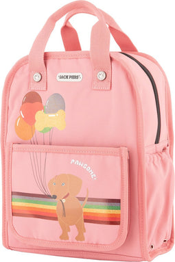 Jack Piers Rugzak/Schoolbag Amsterdam Medium Dog - 36x13x29cm - Roze