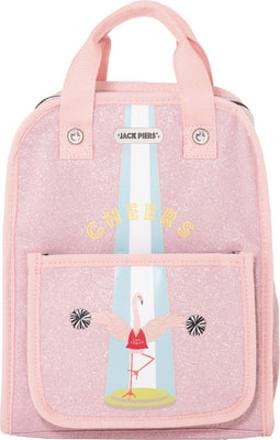 Jack Piers Rugzak/Schoolbag Amsterdam Medium Flamingo - 36x13x29cm - Roze
