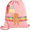 Jack Piers Zwemtas/Turnzak/Gym Bag Dog - 44x1x36cm - Roze