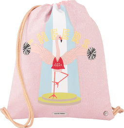 Jack Piers Zwemtas/Turnzak/Gym Bag Flamingo - 44x1x36cm - Roze