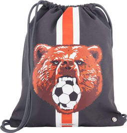 Jack Piers Zwemtas/Turnzak/Gym Bag Soccer Bear - 44x1x36cm - Grijs