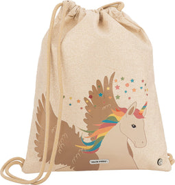 Jack Piers Zwemtas/Turnzak/Gym Bag Unicorn - 44x1x36cm - Goud
