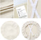 Jacquard Reliëf Stoelhoes Stretch Seat Hoes Hoes voor Eetkamer Kantoor Hotel Bruiloft (Beige, Set van 4)