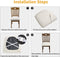 Jacquard Reliëf Stoelhoes Stretch Seat Hoes Hoes voor Eetkamer Kantoor Hotel Bruiloft (Beige, Set van 4)