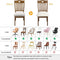 Jacquard Reliëf Stoelhoes Stretch Seat Hoes Hoes voor Eetkamer Kantoor Hotel Bruiloft (Beige, Set van 4)