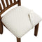 Jacquard Reliëf Stoelhoes Stretch Seat Hoes Hoes voor Eetkamer Kantoor Hotel Bruiloft (Beige, Set van 4)