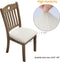Jacquard Reliëf Stoelhoes Stretch Seat Hoes Hoes voor Eetkamer Kantoor Hotel Bruiloft (Beige, Set van 4)