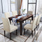 Jacquard Reliëf Stoelhoes Stretch Seat Hoes Hoes voor Eetkamer Kantoor Hotel Bruiloft (Beige, Set van 4)
