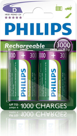 Philips R20B2A300 - Oplaadbare batterij - 3000mAh - 1.2V (10 stuks)