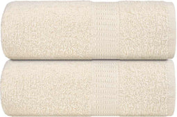 vidaXL - Zeepdoekjes - 2 - st - 30x30 - cm - 360 - g/m² - 100% - katoen - crèmekleurig