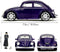JADA TOYS Wednesday Volkswagen Beetle Kant-en-klaar model Personenauto (model)
