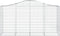 vidaXL - Schanskorven - 2 - st - gewelfd - 200x50x100/120 - cm - ijzer