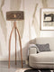 GOOD&MOJO Vloerlamp Java - Bamboe/Zwart - 50x50x145cm - Driepoot - - Staande lampen voor Woonkamer - Slaapkamer