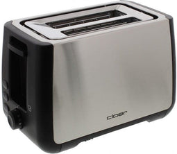 Cloer 3569 - King Size broodrooster - Voor 2 XXL sneetjes toast - RVS/zwart
