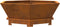 vidaXL - Vuurplaats - Hexagonaal - 75x75x28 - cm - Weerbestendig - Staal
