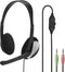 Hama Essential HS 200 - Stereo-Hoofdtelefoon - On-Ear met flexibele microfoonarm - Zwart/Zilver
