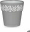 Zelfwaterende bloempot Stefanplast Gaia Grijs 15 x 15 x 15 cm Wit Plastic (12 Stuks)