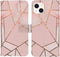 iMoshion Hoesje Geschikt voor iPhone 13 Hoesje Met Pasjeshouder - iMoshion Design Softcase Bookcase - Roze / Pink Graphic