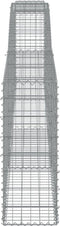 vidaXL - Schanskorven - 3 - st - gewelfd - 400x30x80/100 - cm - ijzer