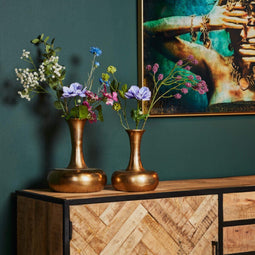 Vaas antiek goud - bloemenvaasje - bloemenvaas 30cm