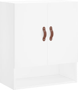 vidaXL - Wandkast - 60x31x70 - cm - bewerkt - hout - wit