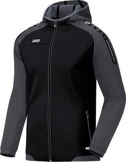 Jako Champ Jas met Kap - Jassen - zwart - 164