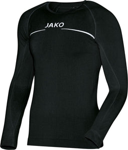 Jako Comfort Shirt Lange Mouw Kinderen - Zwart | Maat: 116-128