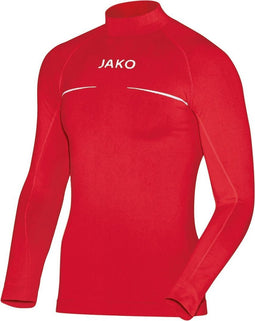 Jako Comfort Shirt Opstaande Kraag Kinderen - Rood | Maat: 116/128