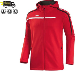 Jako - Performance - Jas met kap rood - XXL - rood/wit/zwart