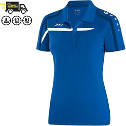 Jako Polo Performance - Sportshirt - Dames - Maat 38 - 40 - Blauw;Wit;Zwart