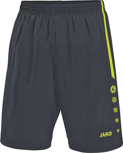 Jako - Shorts Turin - Korte broek Junior Grijs - 116 - antraciet/lime