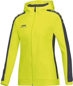 Jako Striker Hoodie Dames - Lime / Antraciet | Maat: 34