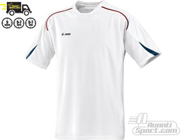 Jako - T-shirt Passion - Tennisshirts - 46 - 48 - Wit/Marine/Rood