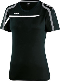 Jako - T-Shirt Performance Dames - zwart/wit/grijs - Maat 42 - 44
