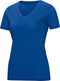 Jako Team V-Hals Dames T-Shirt - Voetbalshirts - blauw kobalt - 38