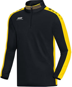 Jako - Zip top Striker Junior - Trainingstrui voetbal Junior Zwart - 140 - zwart/citroen