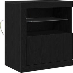 vidaXL - LED Dressoir - RGB Verlichting - Zwart - 60,5 x 37 x 67 cm