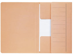 Quantore - Dossiermap mammoet folio 3 kleppen 270gr chamois | 10 stuks