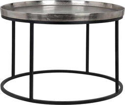 Richmond Interiors Salontafel Lyam aluminium silver 70Ø (Silver)