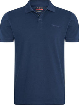 Pierre Cardin - Heren Polo SS Classic Polo - Blauw - Maat L