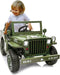 Jamara Willys Mb Jeep - 12v Accuvoertuig - Met USB- en MP3 Aansluiting - Legergroen - ca. 90 min. Accuduur