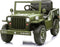Jamara Willys Mb Jeep - 12v Accuvoertuig - Met USB- en MP3 Aansluiting - Legergroen - ca. 90 min. Accuduur